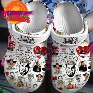 Footwearmerch Jelly Roll Singer Music Crocs Crocband Clogs Shoes Comfortable For Men Women and Kids Footwearmerch 1 24 11zon