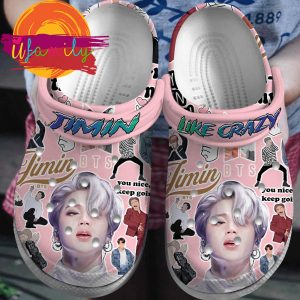 Footwearmerch Jimin BTS Band Music Crocs Crocband Clogs Shoes Comfortable For Men Women and Kids Pink Footwearmerch 1 30 11zon