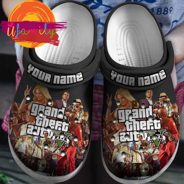 Grand Thef Auto 5 Game Crocs Shoes