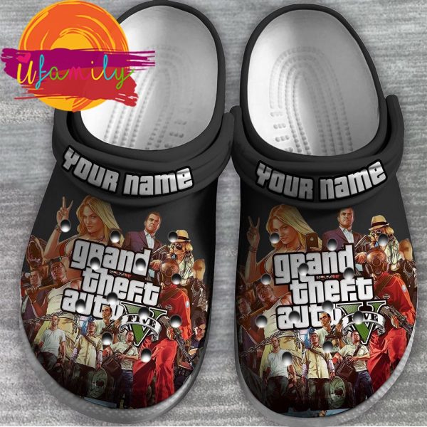 Grand Thef Auto 5 Game Crocs Shoes