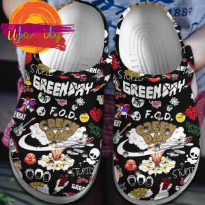 Green Day Band Music Crocs Clogs 1