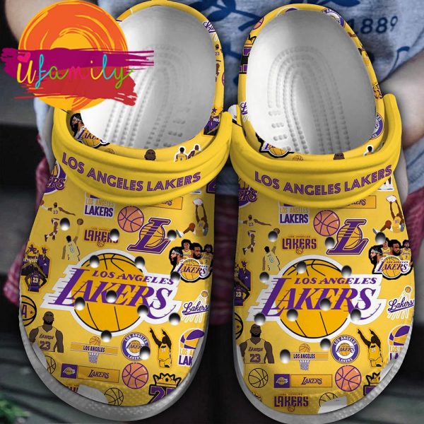 Los Angeles Lakers NBA Basketball Crocs Crocband Clogs Shoes