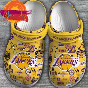 Los Angeles Lakers NBA Basketball Crocs Crocband Clogs Shoes 2