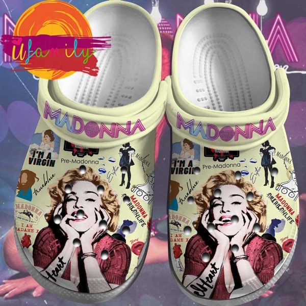 Madonna Singer Music Crocs Crocband Clogs Shoes