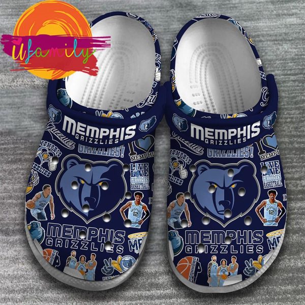 Memphis Grizzlies NBA Basketball Sport Crocs Crocband Clogs Shoes