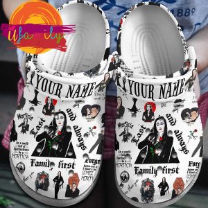 Mother Day Morticia Addams Crocs Crocband Clogs Shoes 1
