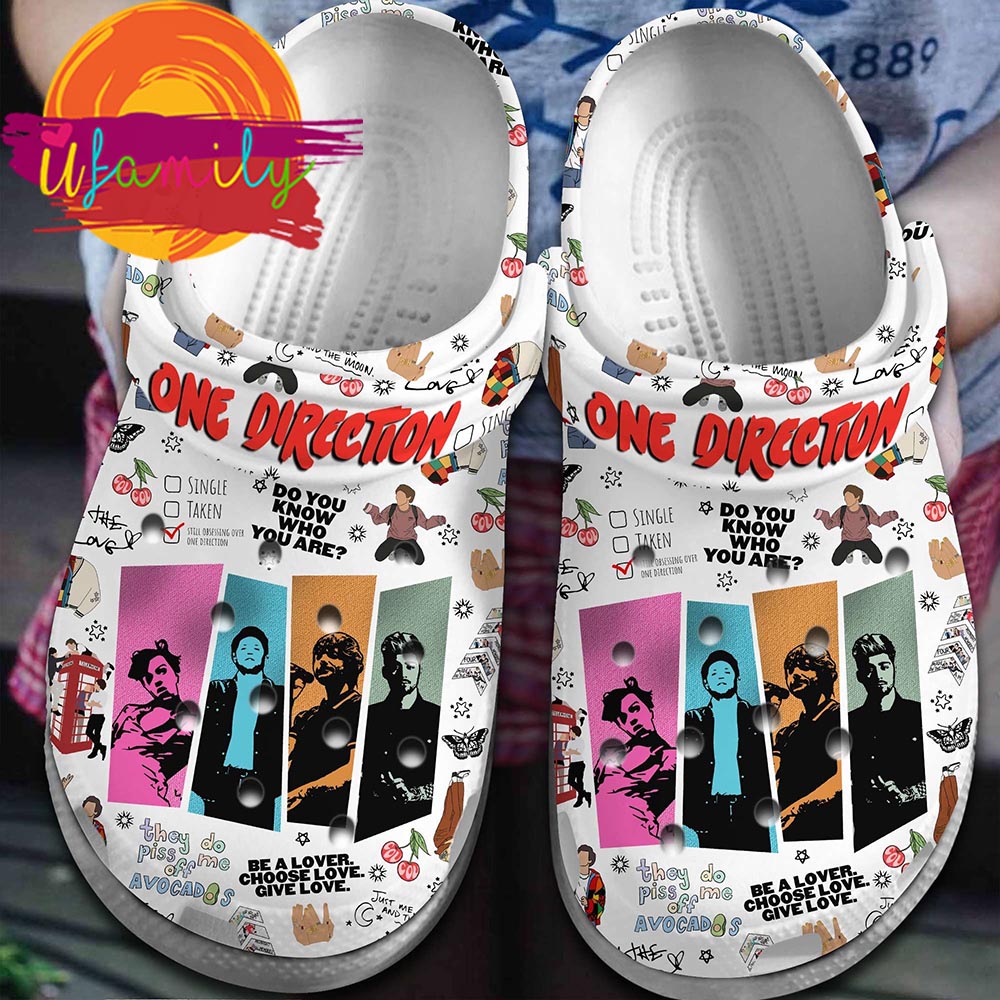One Direction Band Music Crocs Crocband Clogs Shoes
