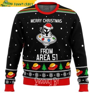 Area 51 Aliens Ugly Christmas Sweater