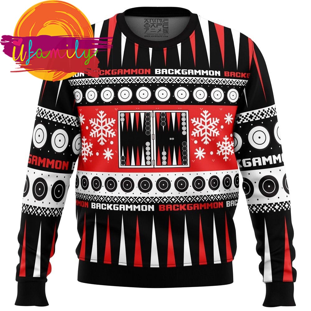 Backgammon Board Games Ugly Christmas Sweater