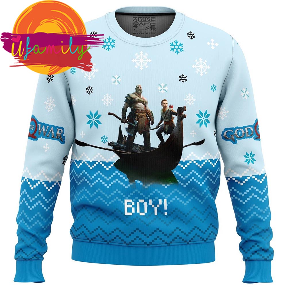 Boy! God Of War Ugly Christmas Sweater