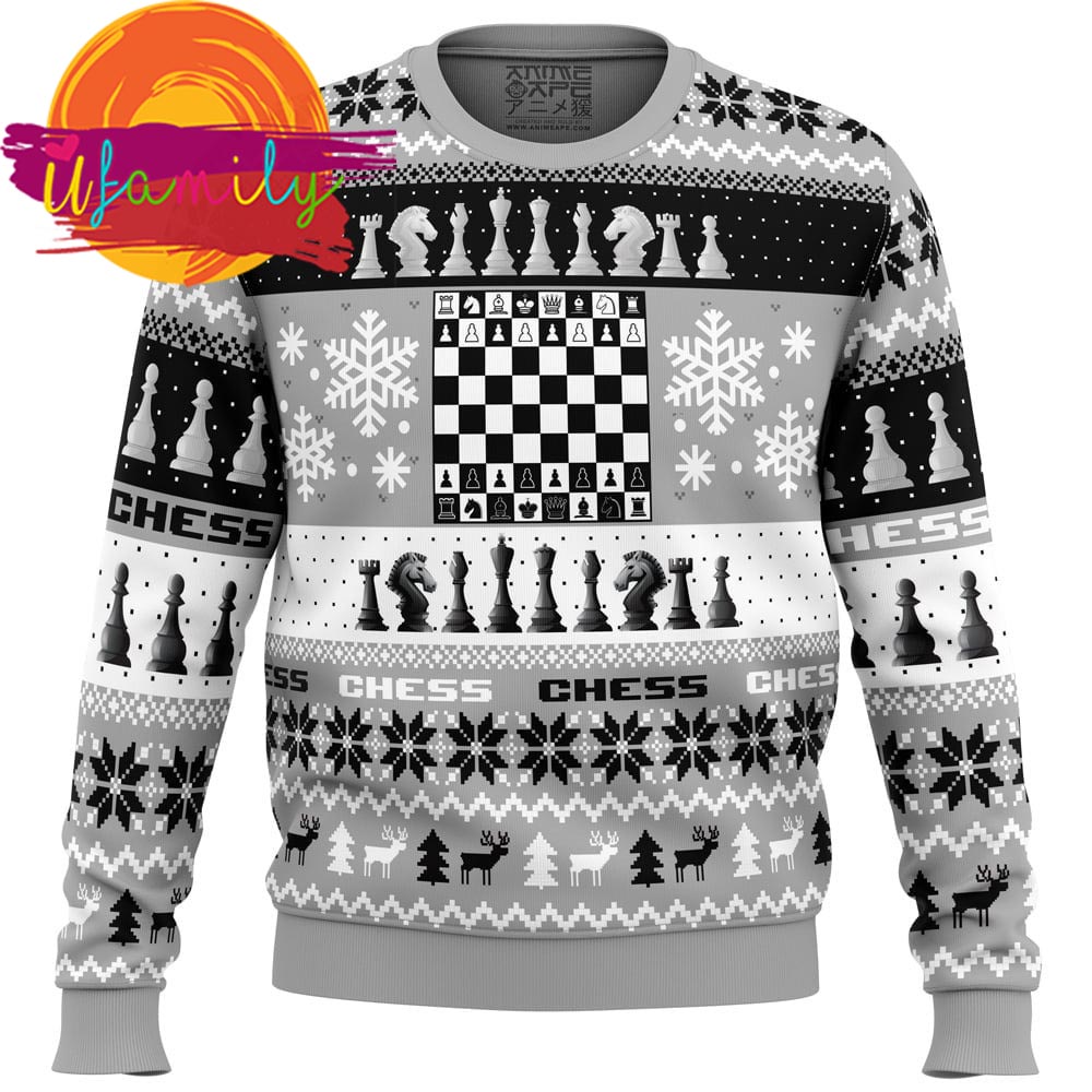 Chess Board Games Ugly Christmas Sweater