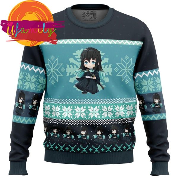 Chibi Muichiro Tokito Demon Slayer Ugly Christmas Sweater