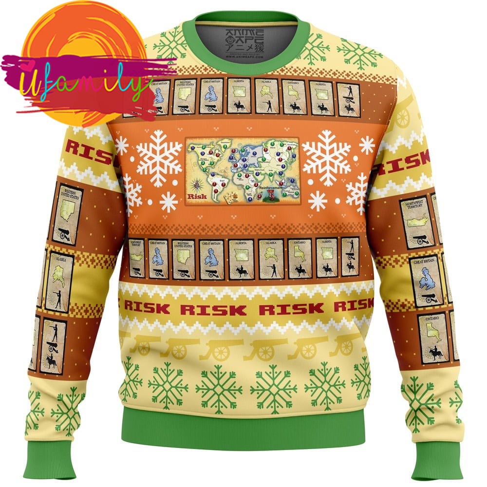Christmas Risk Board Games Ugly Christmas Sweater