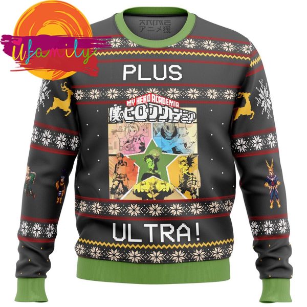 Plus Ultra My Hero Academia Ugly Christmas Sweater