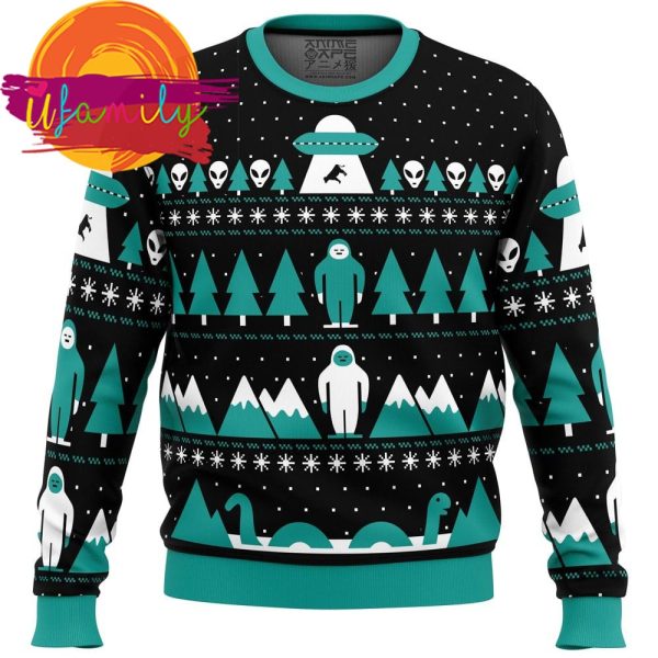 Paranormal Xmas Alien Ugly Christmas Sweater