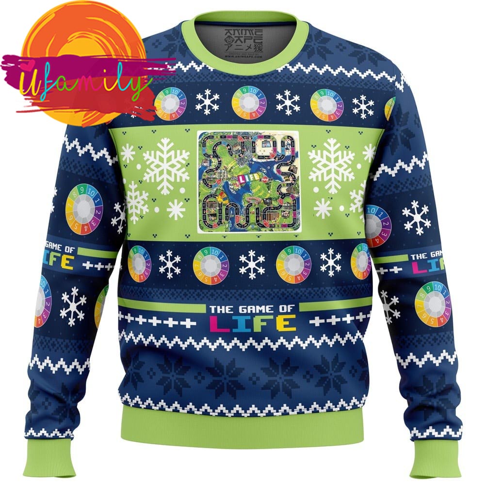 Game Of Life Board Games Ugly Christmas Sweater