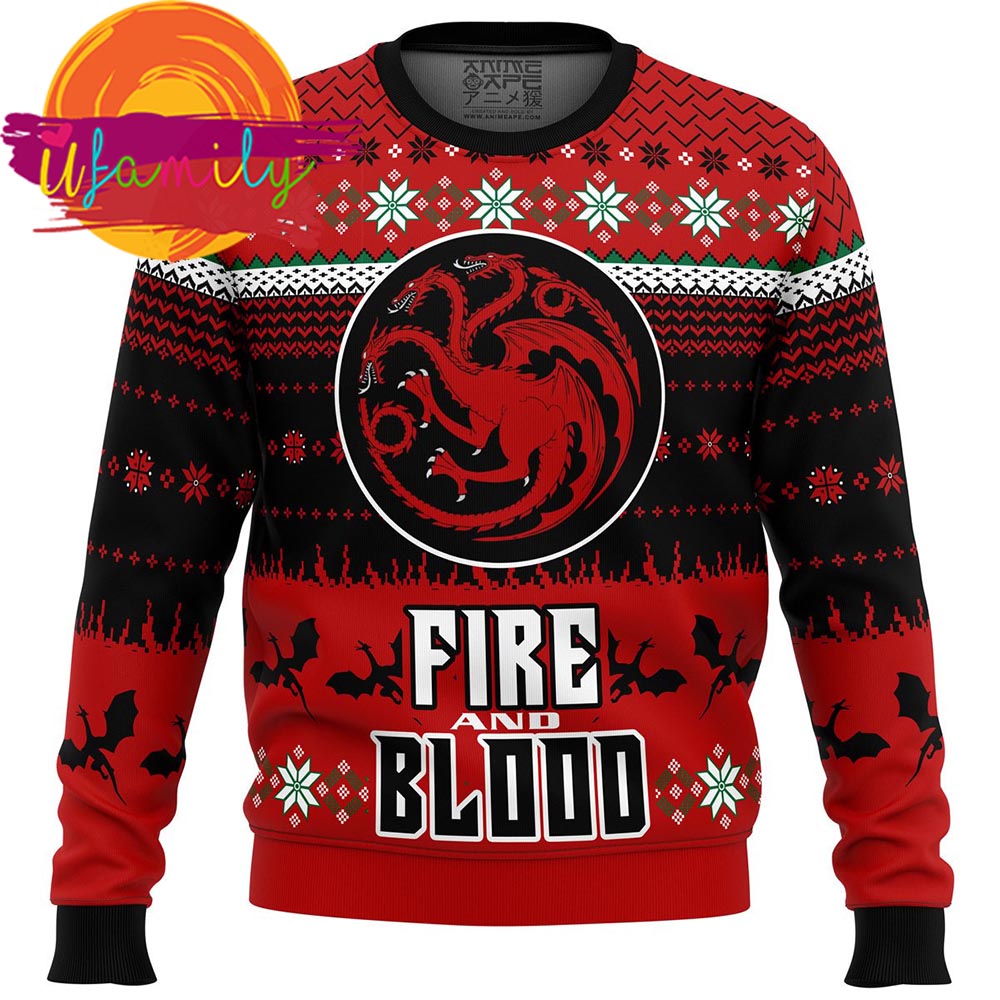 Game Of Thrones Fire And Blood Ugly Christmas Sweater