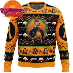 Gordon Freeman Half-Life Ugly Christmas Sweater