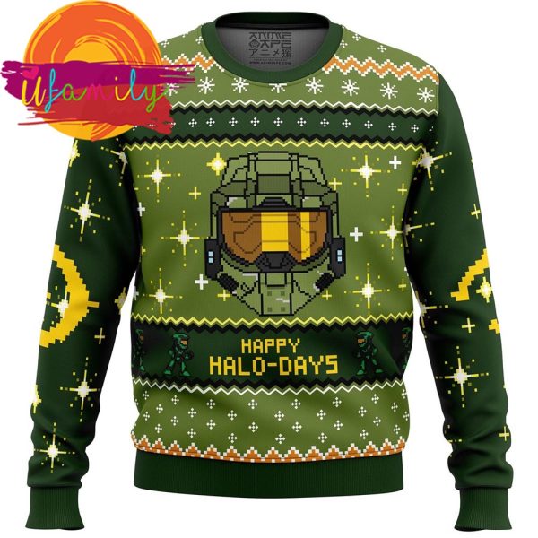 Happy Halo Days Ugly Christmas Sweater