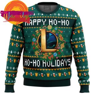 Happy Ho Ho Ho Holidays League of Legends Ugly Christmas Sweater