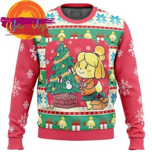 Isabelle Animal Crossing Ugly Christmas Sweater