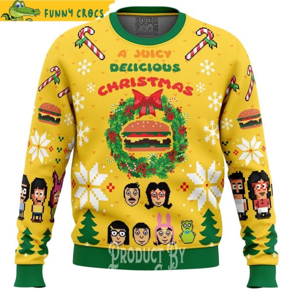 Juicy Delicious Christmas Bob’s Burgers Ugly Christmas Sweater