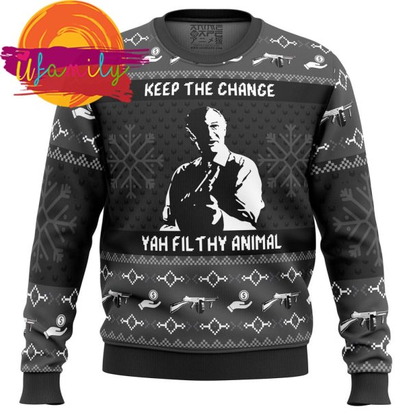 Keep The Change Yah Filthy Animal Home Alone Ugly Christmas Sweater