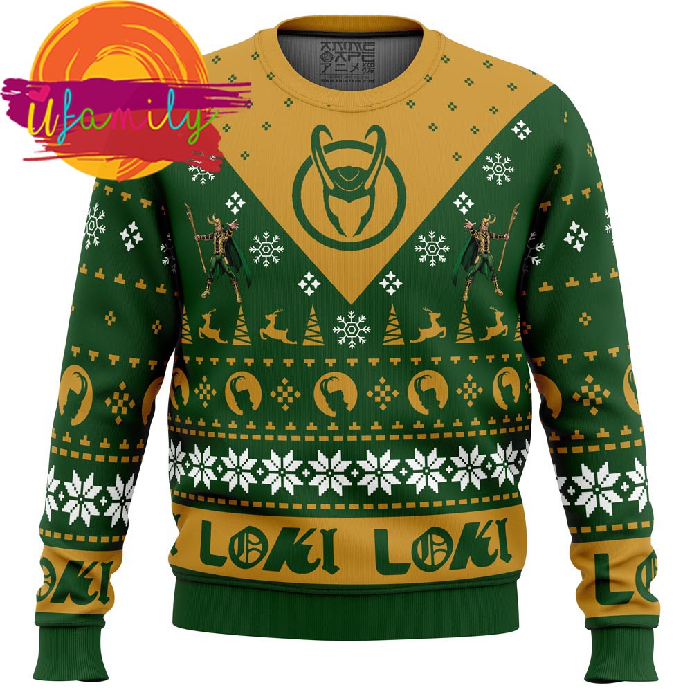 Let Earth Receive Her King Loki Ugly Christmas Sweater
