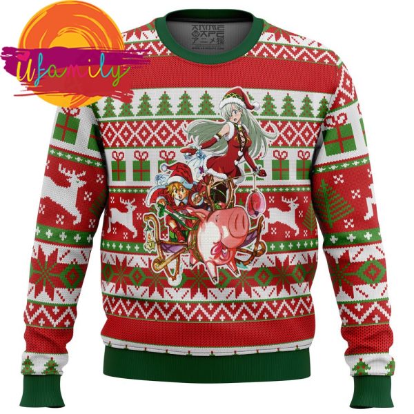 Meliodas And Elizabeth 7 Deadly Sins Ugly Christmas Sweater