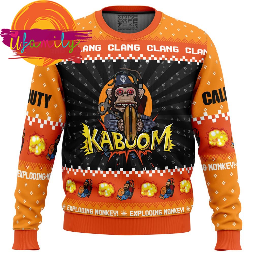 Monkey Bomb Call Of Duty Ugly Christmas Sweater
