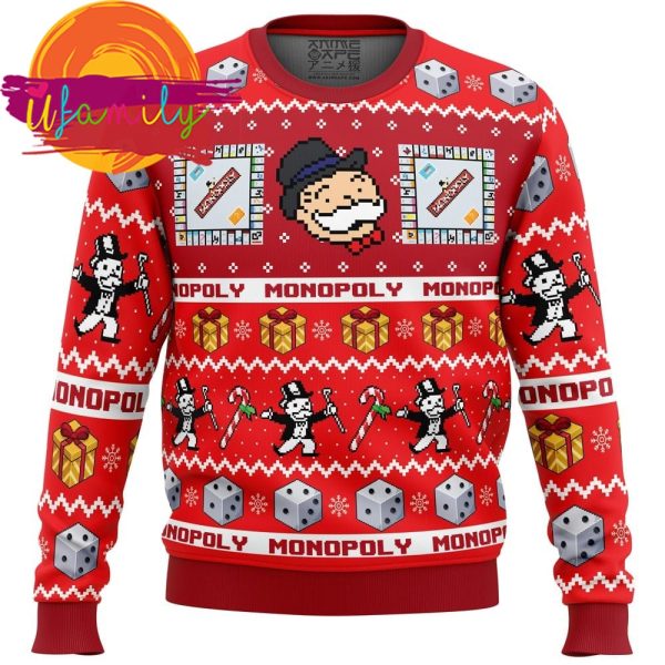 Monopoly Board Games Ugly Christmas Sweater