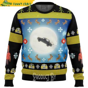 Moon Odd Taxi Ugly Christmas Sweater
