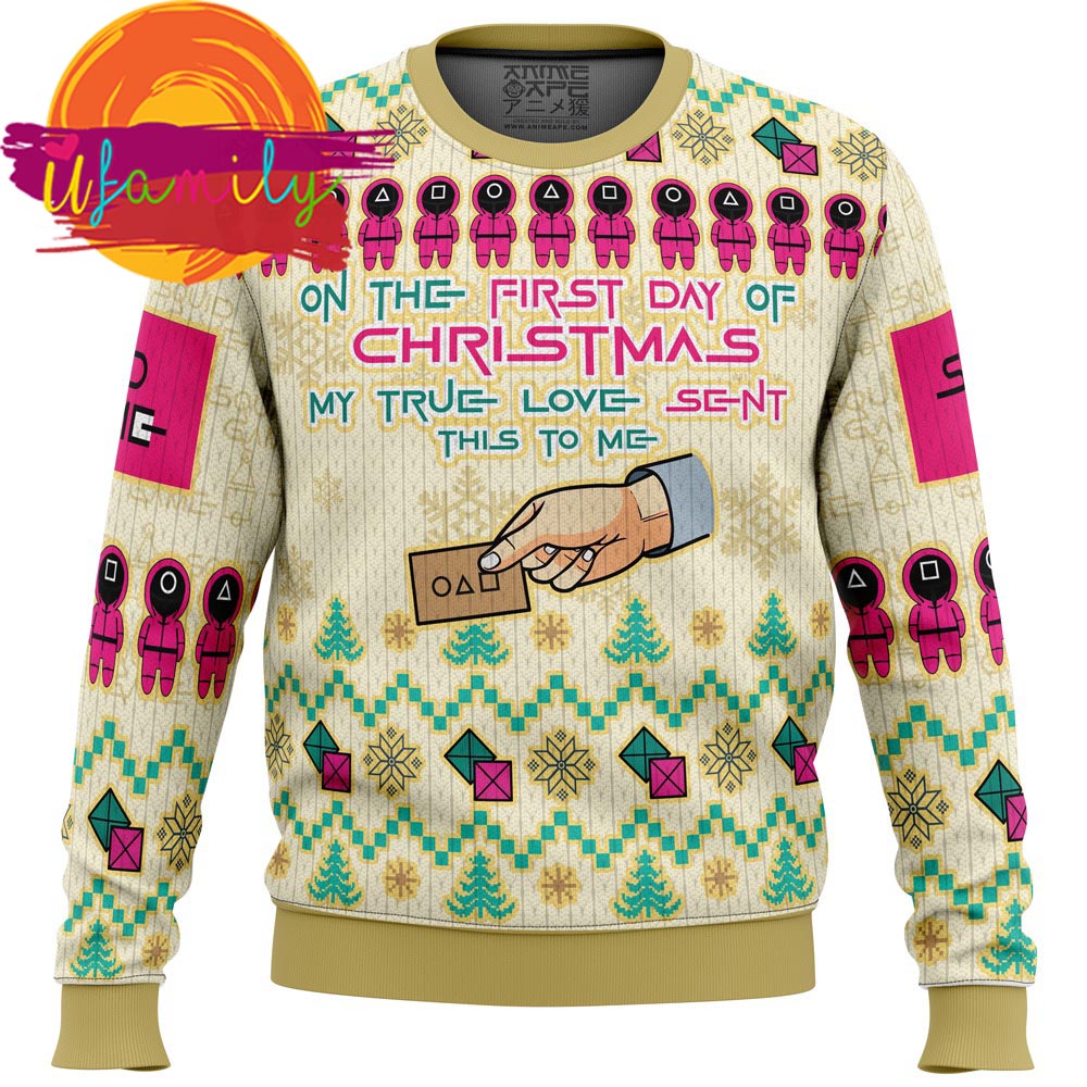 On the First Day Of Christmas Squid Game Christmas Sweater