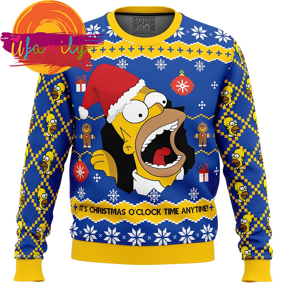 Santa Homer The Simpsons Ugly Christmas Sweater