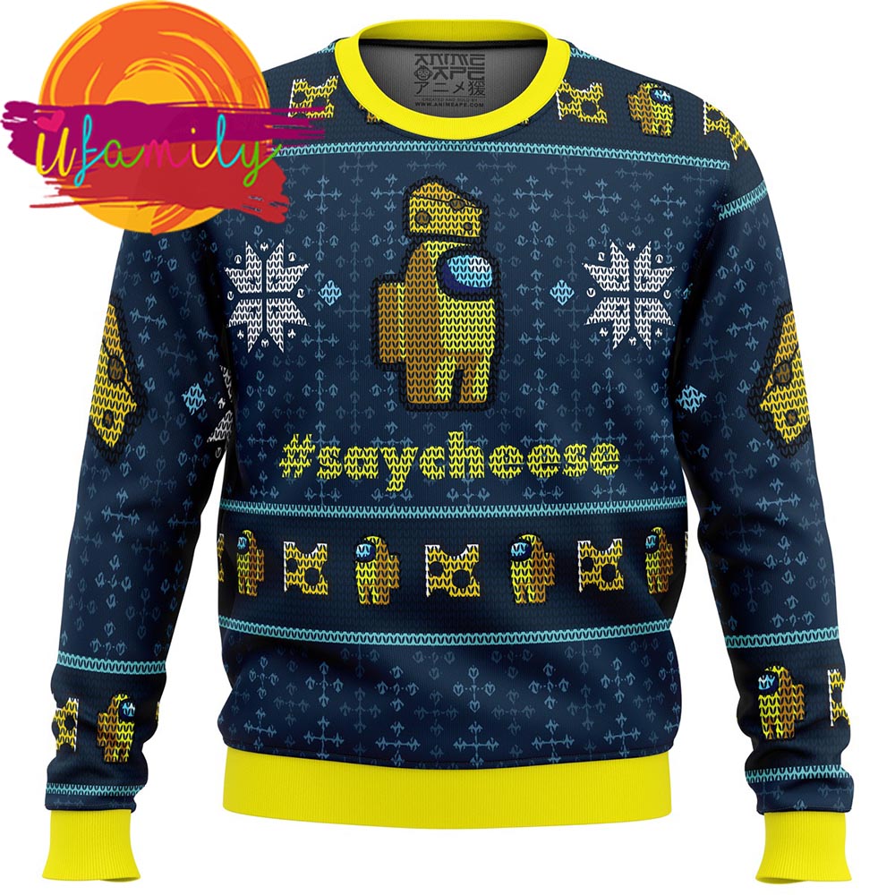 Say Cheese Among Us Ugly Christmas Sweater