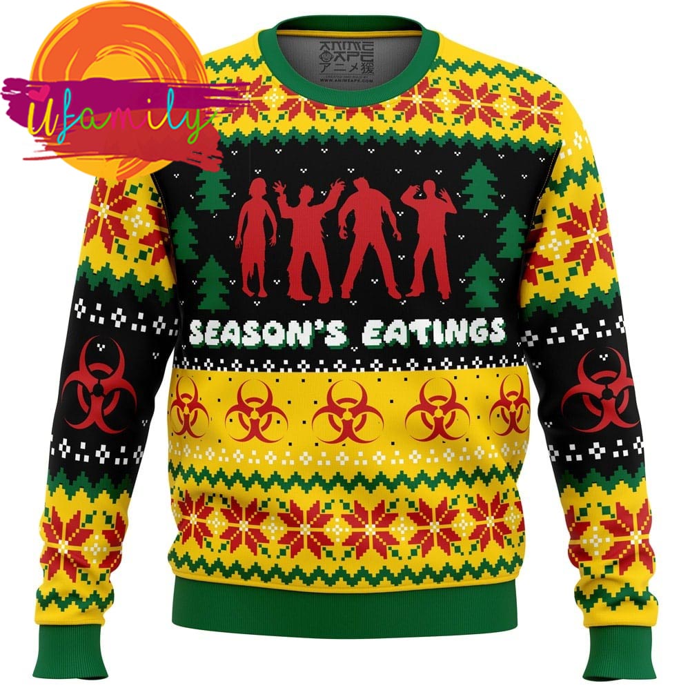 Season's Eatings Zombie Ugly Christmas Sweater