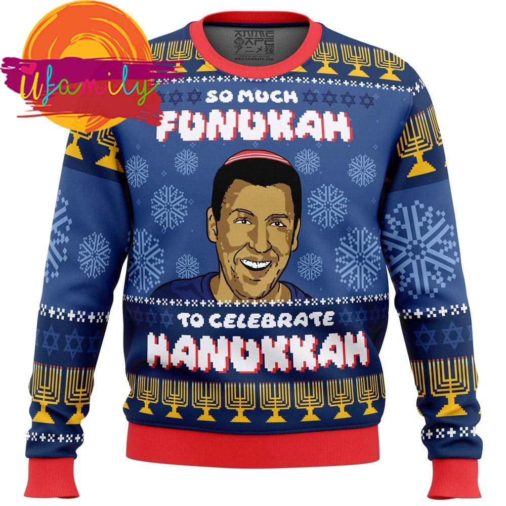 So Much Funukah Adam Sandler Ugly Christmas Sweater