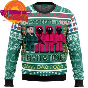 Squid Game Invitation Ugly Christmas Sweater