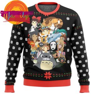 Studio Ghibli Xmas Spirited Away Ugly Christmas Sweater