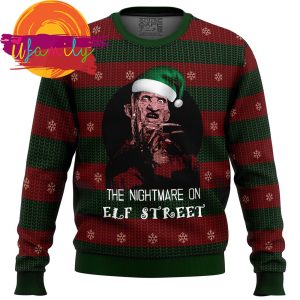 The Nightmare On Elf Street Freddy Krueger Ugly Christmas Sweater