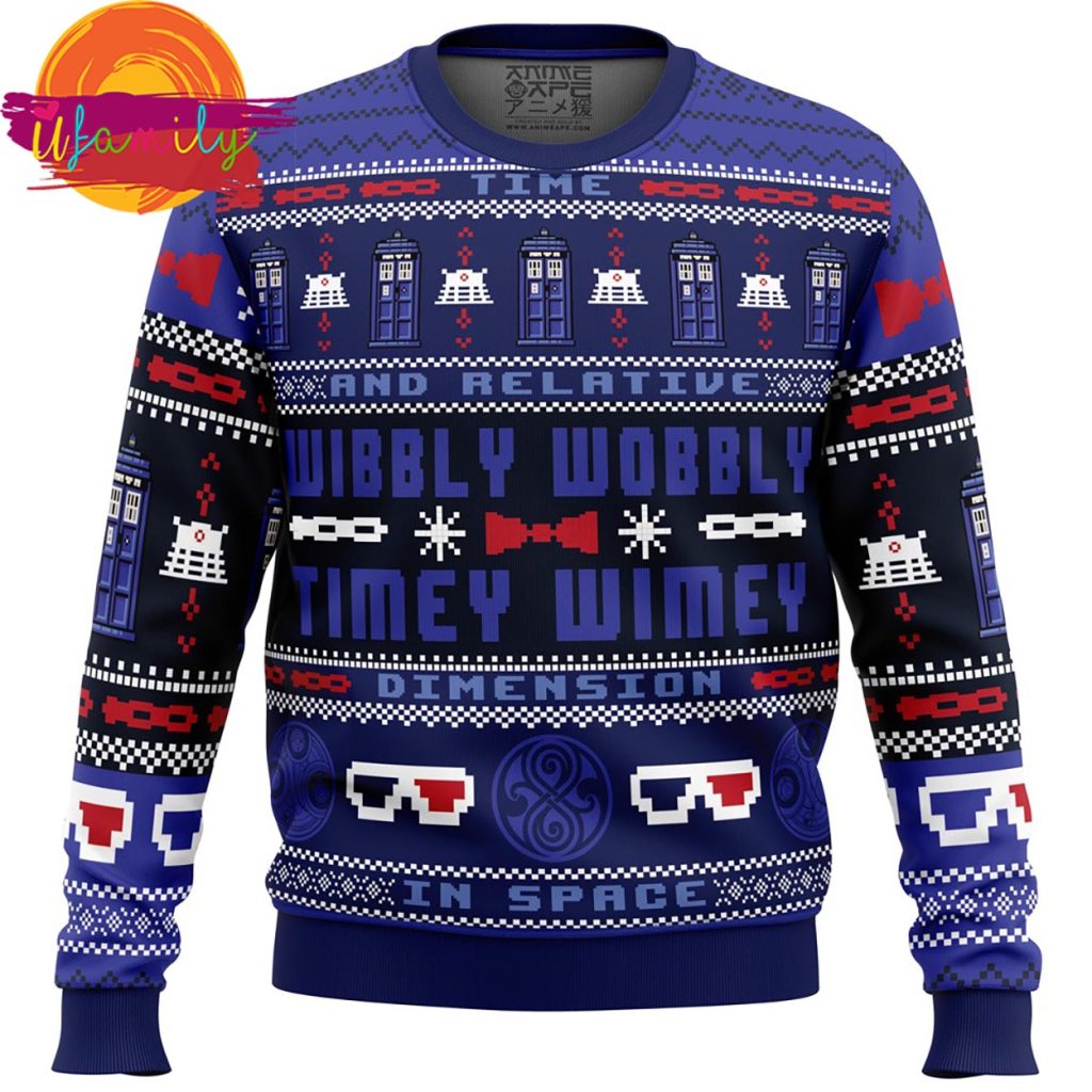 Timey Wimey Doctor Who Ugly Christmas Sweater