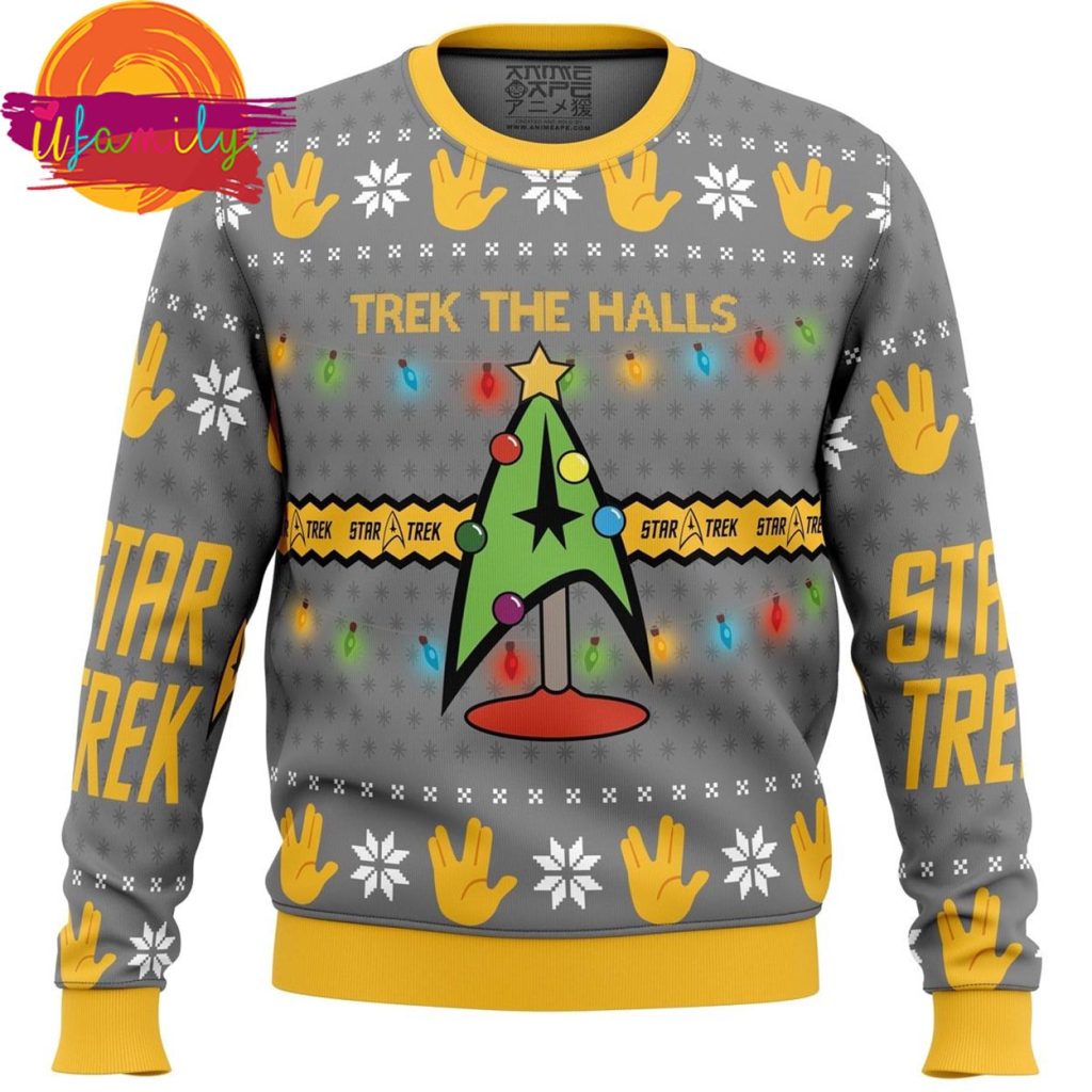 Trek The Halls Star Trek Ugly Christmas Sweater