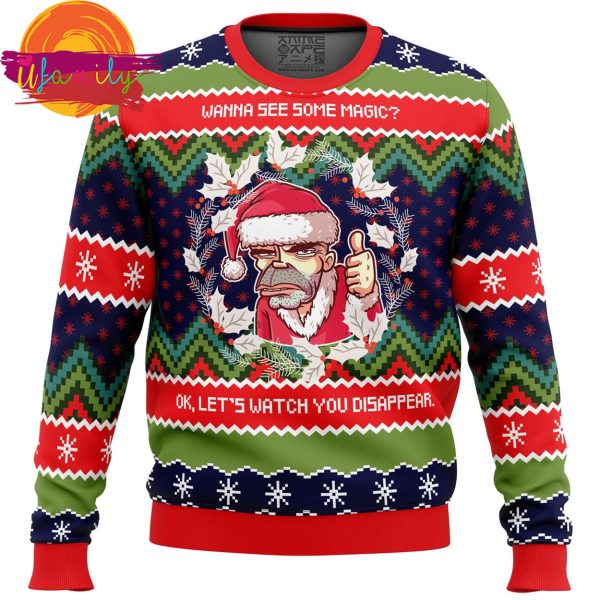 Wanna See Some Magic Bad Santa Ugly Christmas Sweater