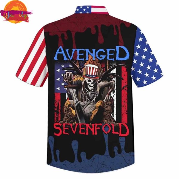4th Of July America Avenged Sevenfold Hawaiian Shirt