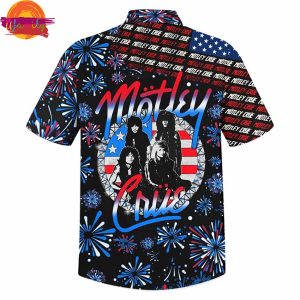 4th Of July America Motley Crue Hawaiian Shirt 3