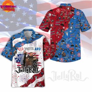 4th Of July America Red White And Jelly Roll Hawaiian Shirt
