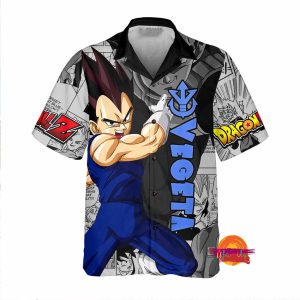 Custom Vegeta Fighter Dragon Ball Z Hawaiian Shirt 2