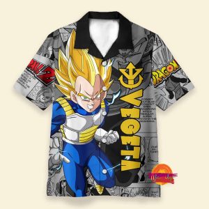 Custom Vegeta Super Saiyan Dragon Ball Z Hawaiian Shirt 1
