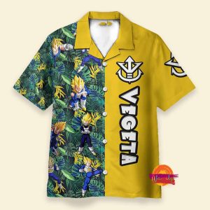 Custom Vegeta Super Saiyan Dragon Ball Z Hawaiian Shirt for men 1