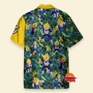 Custom Vegeta Super Saiyan Dragon Ball Z Hawaiian Shirt for men 2